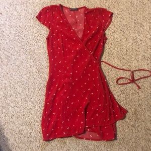 Brandy Melville red wrap dress
